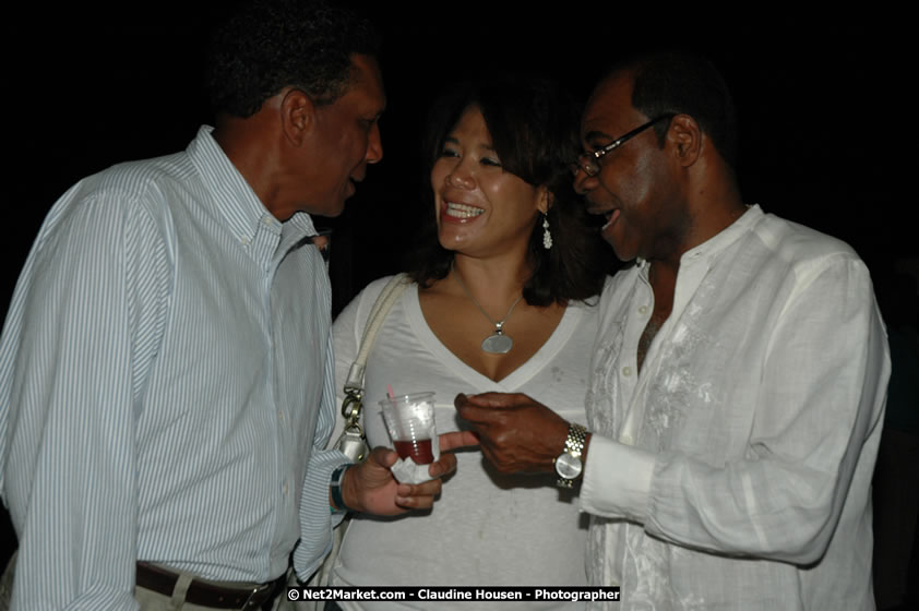 The Hon. Orette Bruce Goldwin, M.P., Prime Minister of Jamaica, Minister of Tourism, Hon. Edmund Bartlett, and Director of Tourism, Basil Smith at the Air Jamaica Jazz and Blues Festival 2008 The Art of Music - Ridday, January 25, 2008 - Air Jamaica Jazz & Blues 2008 The Art of Music venue at the Aqaueduct on Rose Hall Resort & Counrty Club, Montego Bay, St. James, Jamaica W.I. - Thursday, January 24 - Saturday, January 26, 2008 - Photographs by Net2Market.com - Claudine Housen & Barry J. Hough Sr, Photographers - Negril Travel Guide, Negril Jamaica WI - http://www.negriltravelguide.com - info@negriltravelguide.com...!