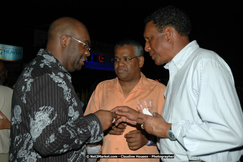 The Hon. Orette Bruce Goldwin, M.P., Prime Minister of Jamaica, Minister of Tourism, Hon. Edmund Bartlett, and Director of Tourism, Basil Smith at the Air Jamaica Jazz and Blues Festival 2008 The Art of Music - Ridday, January 25, 2008 - Air Jamaica Jazz & Blues 2008 The Art of Music venue at the Aqaueduct on Rose Hall Resort & Counrty Club, Montego Bay, St. James, Jamaica W.I. - Thursday, January 24 - Saturday, January 26, 2008 - Photographs by Net2Market.com - Claudine Housen & Barry J. Hough Sr, Photographers - Negril Travel Guide, Negril Jamaica WI - http://www.negriltravelguide.com - info@negriltravelguide.com...!