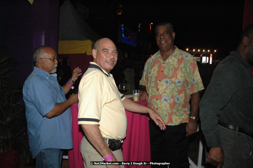 The Hon. Orette Bruce Goldwin, M.P., Prime Minister of Jamaica, Minister of Tourism, Hon. Edmund Bartlett, and Director of Tourism, Basil Smith at the Air Jamaica Jazz and Blues Festival 2008 The Art of Music - Thrusday, January 24, 2008 - Air Jamaica Jazz & Blues 2008 The Art of Music venue at the Aqaueduct on Rose Hall Resort & Counrty Club, Montego Bay, St. James, Jamaica W.I. - Thursday, January 24 - Saturday, January 26, 2008 - Photographs by Net2Market.com - Claudine Housen & Barry J. Hough Sr, Photographers - Negril Travel Guide, Negril Jamaica WI - http://www.negriltravelguide.com - info@negriltravelguide.com...!