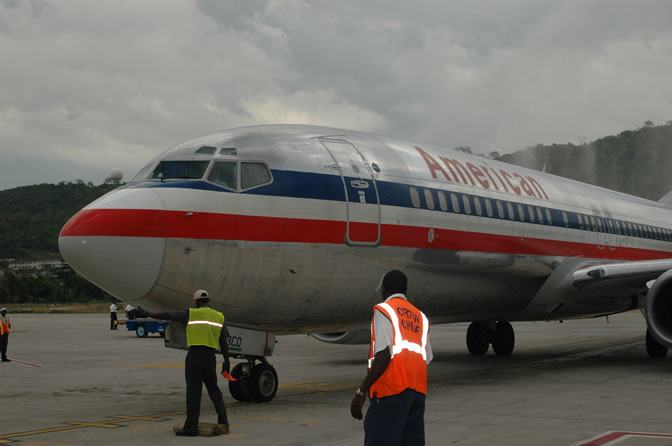 Inaugural Flight - American Airlines - Two New International Routes - Service Between Montego Bay, Jamaica & Dallas/Fort Worth, Texas - Gate 12 - Sangster International Airport, Montego Bay, St. James, Jamaica W.I. - February 3, 2006 - Negril Travel Guide, Negril Jamaica WI - http://www.negriltravelguide.com - info@negriltravelguide.com...!