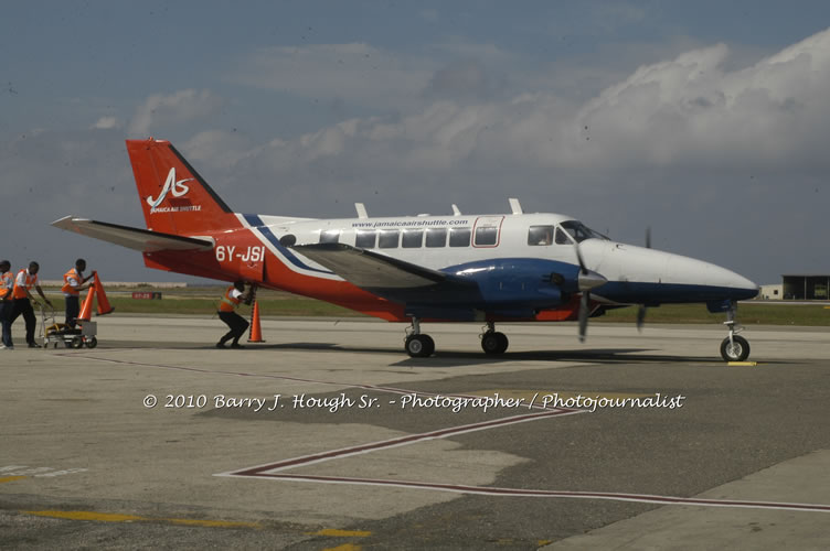 Jamaica Air Shuttle Launch @ MBJ Airports Limited, Wednesday, January 20, 2010, Sangster International Airport, Montego Bay, St. James, Jamaica W.I. - Photographs by Net2Market.com - Barry J. Hough Sr, Photographer/Photojournalist - The Negril Travel Guide - Negril's and Jamaica's Number One Concert Photography Web Site with over 40,000 Jamaican Concert photographs Published -  Negril Travel Guide, Negril Jamaica WI - http://www.negriltravelguide.com - info@negriltravelguide.com...!