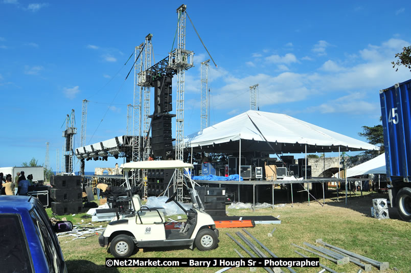 Preparations at the Venue - Jamaica Jazz and Blues Festival 2009, Thursday, January 15, 2009 - Venue at the Aqueduct on Rose Hall Resort &amp; Country Club, Montego Bay, Jamaica - Thursday, January 22 - Saturday, January 24, 2009 - Photographs by Net2Market.com - Barry J. Hough Sr, Photographer/Photojournalist - Negril Travel Guide, Negril Jamaica WI - http://www.negriltravelguide.com - info@negriltravelguide.com...!