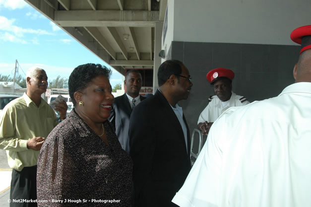 Minister of Tourism, Hon. Edmund Bartlett - Director of Tourism, Basil Smith, and Mayor of Montego Bay, Councilor Charles Sinclair Launch of Winter Tourism Season at Sangster International Airport, Saturday, December 15, 2007 - Sangster International Airport - MBJ Airports Limited, Montego Bay, Jamaica W.I. - Photographs by Net2Market.com - Barry J. Hough Sr, Photographer - Negril Travel Guide, Negril Jamaica WI - http://www.negriltravelguide.com - info@negriltravelguide.com...!