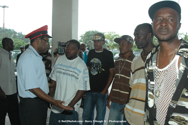 Minister of Tourism, Hon. Edmund Bartlett - Director of Tourism, Basil Smith, and Mayor of Montego Bay, Councillor Charles Sinclair Launch of Winter Tourism Season at Sangster International Airport, Saturday, December 15, 2007 - Sangster International Airport - MBJ Airports Limited, Montego Bay, Jamaica W.I. - Photographs by Net2Market.com - Barry J. Hough Sr, Photographer - Negril Travel Guide, Negril Jamaica WI - http://www.negriltravelguide.com - info@negriltravelguide.com...!