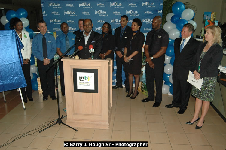 JetBue Airways' Inaugural Air Service between Sangster International Airport, Montego Bay and John F. Kennedy Airport, New York at MBJ Airports Sangster International Airport, Montego Bay, St. James, Jamaica - Thursday, May 21, 2009 - Photographs by Net2Market.com - Barry J. Hough Sr, Photographer/Photojournalist - Negril Travel Guide, Negril Jamaica WI - http://www.negriltravelguide.com - info@negriltravelguide.com...!