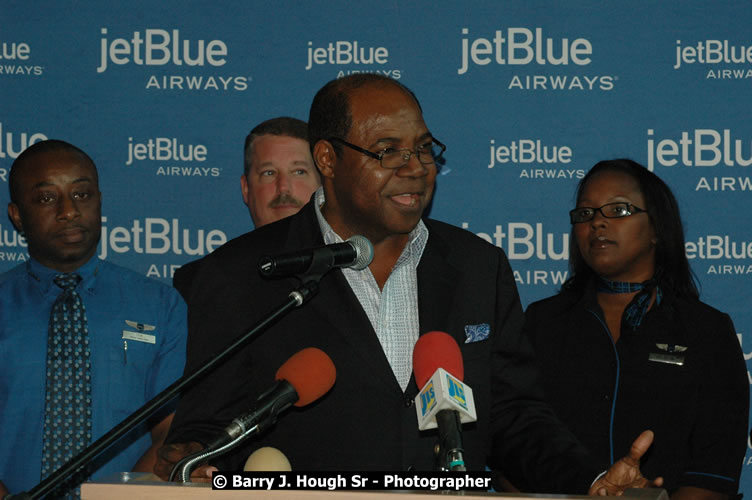 JetBue Airways' Inaugural Air Service between Sangster International Airport, Montego Bay and John F. Kennedy Airport, New York at MBJ Airports Sangster International Airport, Montego Bay, St. James, Jamaica - Thursday, May 21, 2009 - Photographs by Net2Market.com - Barry J. Hough Sr, Photographer/Photojournalist - Negril Travel Guide, Negril Jamaica WI - http://www.negriltravelguide.com - info@negriltravelguide.com...!