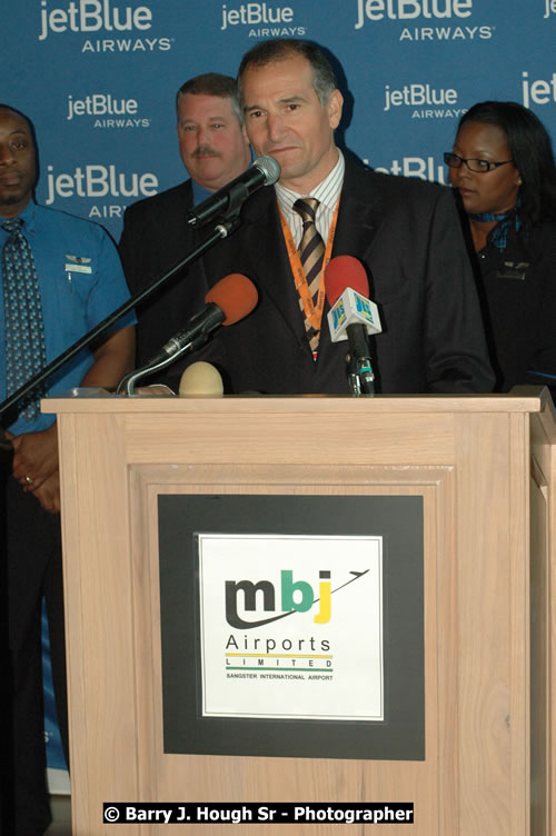 JetBue Airways' Inaugural Air Service between Sangster International Airport, Montego Bay and John F. Kennedy Airport, New York at MBJ Airports Sangster International Airport, Montego Bay, St. James, Jamaica - Thursday, May 21, 2009 - Photographs by Net2Market.com - Barry J. Hough Sr, Photographer/Photojournalist - Negril Travel Guide, Negril Jamaica WI - http://www.negriltravelguide.com - info@negriltravelguide.com...!