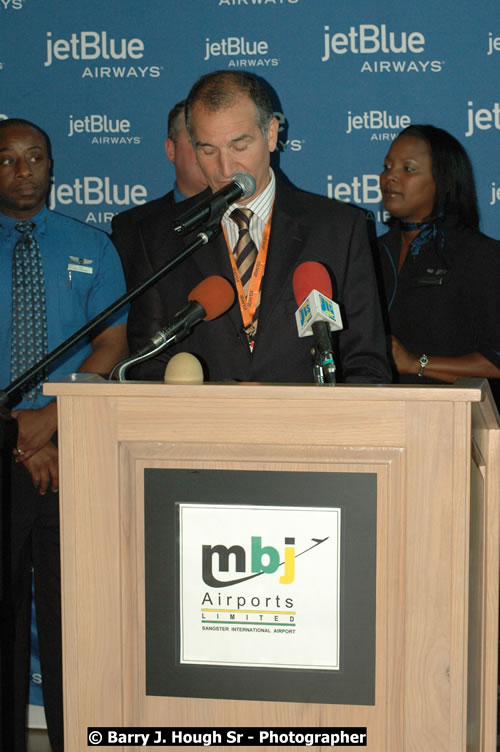 JetBue Airways' Inaugural Air Service between Sangster International Airport, Montego Bay and John F. Kennedy Airport, New York at MBJ Airports Sangster International Airport, Montego Bay, St. James, Jamaica - Thursday, May 21, 2009 - Photographs by Net2Market.com - Barry J. Hough Sr, Photographer/Photojournalist - Negril Travel Guide, Negril Jamaica WI - http://www.negriltravelguide.com - info@negriltravelguide.com...!