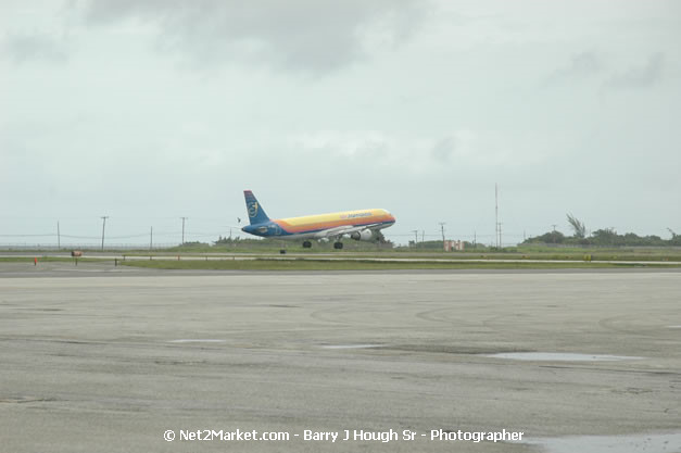 Air Jamaica Airline - Landing & Take Off - MBJ Airports Limited - Sangster International Airport - Domestic Terminal - Montego Bay, St James, Jamaica W.I. - MBJ Limited - Transforming Sangster International Airport into a world class facility - Photographs by Net2Market.com - Negril Travel Guide, Negril Jamaica WI - http://www.negriltravelguide.com - info@negriltravelguide.com...!