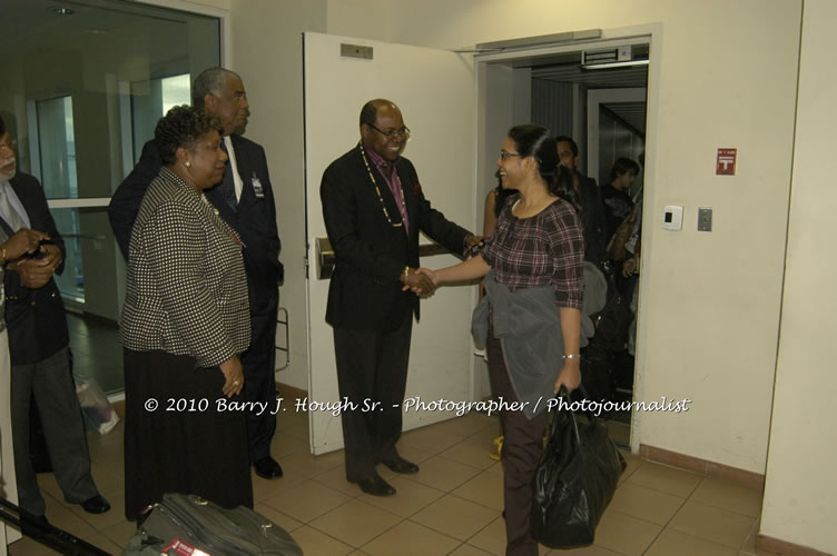 US Airways Inaugurtes New Service from Phoenix Sky Harbor International Airport to Sangster International Airport, Friday, December 18, 2009, Sangster International Airport, Montego Bay, St. James, Jamaica W.I. - Photographs by Net2Market.com - Barry J. Hough Sr, Photographer/Photojournalist - The Negril Travel Guide - Negril's and Jamaica's Number One Concert Photography Web Site with over 40,000 Jamaican Concert photographs Published -  Negril Travel Guide, Negril Jamaica WI - http://www.negriltravelguide.com - info@negriltravelguide.com...!