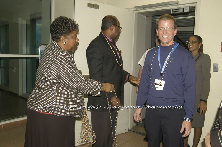 US Airways Inaugurtes New Service from Phoenix Sky Harbor International Airport to Sangster International Airport, Friday, December 18, 2009, Sangster International Airport, Montego Bay, St. James, Jamaica W.I. - Photographs by Net2Market.com - Barry J. Hough Sr, Photographer/Photojournalist - The Negril Travel Guide - Negril's and Jamaica's Number One Concert Photography Web Site with over 40,000 Jamaican Concert photographs Published -  Negril Travel Guide, Negril Jamaica WI - http://www.negriltravelguide.com - info@negriltravelguide.com...!