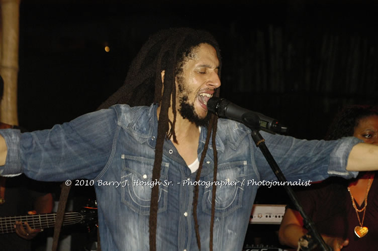 Julian Marley - Grammy Nominee & Son of the Legend Bob Marley - Live in Concert - Also featuring Ras Noble, Power Drill, Iron Head, & Robin Banks - Backing Band Roots Warrior, plus DJ Gemini @ One Love Reggae Concerts Series 09/10 @ Negril Escape Resort & Spa, February 2, 2010, One Love Drive, West End, Negril, Westmoreland, Jamaica W.I. - Photographs by Net2Market.com - Barry J. Hough Sr, Photographer/Photojournalist - The Negril Travel Guide - Negril's and Jamaica's Number One Concert Photography Web Site with over 40,000 Jamaican Concert photographs Published -  Negril Travel Guide, Negril Jamaica WI - http://www.negriltravelguide.com - info@negriltravelguide.com...!