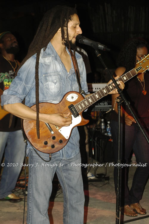 Julian Marley - Grammy Nominee & Son of the Legend Bob Marley - Live in Concert - Also featuring Ras Noble, Power Drill, Iron Head, & Robin Banks - Backing Band Roots Warrior, plus DJ Gemini @ One Love Reggae Concerts Series 09/10 @ Negril Escape Resort & Spa, February 2, 2010, One Love Drive, West End, Negril, Westmoreland, Jamaica W.I. - Photographs by Net2Market.com - Barry J. Hough Sr, Photographer/Photojournalist - The Negril Travel Guide - Negril's and Jamaica's Number One Concert Photography Web Site with over 40,000 Jamaican Concert photographs Published -  Negril Travel Guide, Negril Jamaica WI - http://www.negriltravelguide.com - info@negriltravelguide.com...!