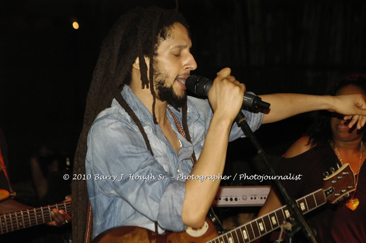 Julian Marley - Grammy Nominee & Son of the Legend Bob Marley - Live in Concert - Also featuring Ras Noble, Power Drill, Iron Head, & Robin Banks - Backing Band Roots Warrior, plus DJ Gemini @ One Love Reggae Concerts Series 09/10 @ Negril Escape Resort & Spa, February 2, 2010, One Love Drive, West End, Negril, Westmoreland, Jamaica W.I. - Photographs by Net2Market.com - Barry J. Hough Sr, Photographer/Photojournalist - The Negril Travel Guide - Negril's and Jamaica's Number One Concert Photography Web Site with over 40,000 Jamaican Concert photographs Published -  Negril Travel Guide, Negril Jamaica WI - http://www.negriltravelguide.com - info@negriltravelguide.com...!