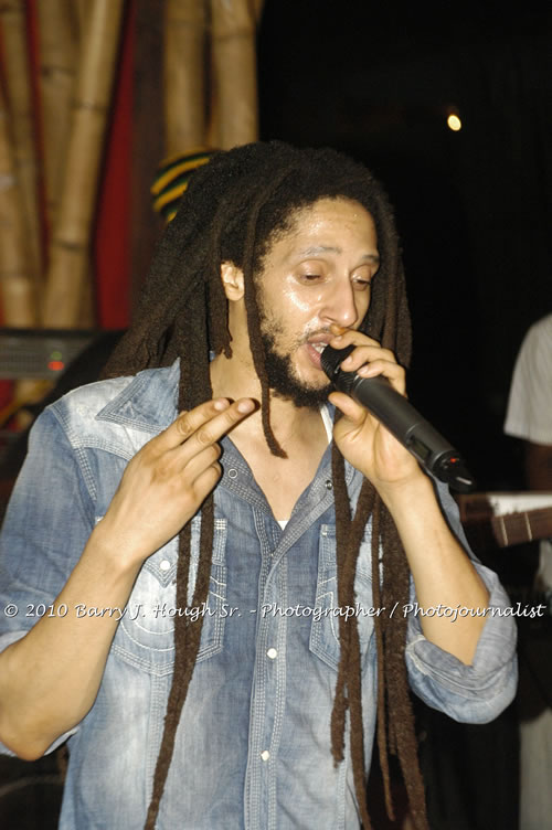 Julian Marley - Grammy Nominee & Son of the Legend Bob Marley - Live in Concert - Also featuring Ras Noble, Power Drill, Iron Head, & Robin Banks - Backing Band Roots Warrior, plus DJ Gemini @ One Love Reggae Concerts Series 09/10 @ Negril Escape Resort & Spa, February 2, 2010, One Love Drive, West End, Negril, Westmoreland, Jamaica W.I. - Photographs by Net2Market.com - Barry J. Hough Sr, Photographer/Photojournalist - The Negril Travel Guide - Negril's and Jamaica's Number One Concert Photography Web Site with over 40,000 Jamaican Concert photographs Published -  Negril Travel Guide, Negril Jamaica WI - http://www.negriltravelguide.com - info@negriltravelguide.com...!