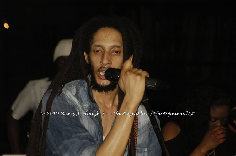 Julian Marley - Grammy Nominee & Son of the Legend Bob Marley - Live in Concert - Also featuring Ras Noble, Power Drill, Iron Head, & Robin Banks - Backing Band Roots Warrior, plus DJ Gemini @ One Love Reggae Concerts Series 09/10 @ Negril Escape Resort & Spa, February 2, 2010, One Love Drive, West End, Negril, Westmoreland, Jamaica W.I. - Photographs by Net2Market.com - Barry J. Hough Sr, Photographer/Photojournalist - The Negril Travel Guide - Negril's and Jamaica's Number One Concert Photography Web Site with over 40,000 Jamaican Concert photographs Published -  Negril Travel Guide, Negril Jamaica WI - http://www.negriltravelguide.com - info@negriltravelguide.com...!