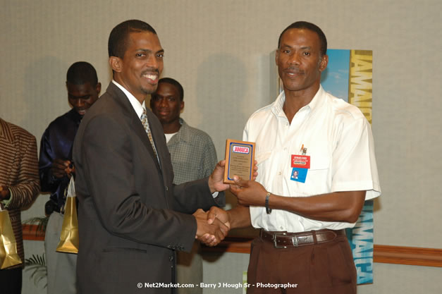 Red Cap Porters Awards - Minister of Tourism, Hon. Edmund Bartlett - Director of Tourism, Basil Smith - Friday, December 14, 2007 - Holiday Inn Sunspree, Montego Bay, Jamaica W.I. - Photographs by Net2Market.com - Barry J. Hough Sr, Photographer - Negril Travel Guide, Negril Jamaica WI - http://www.negriltravelguide.com - info@negriltravelguide.com...!