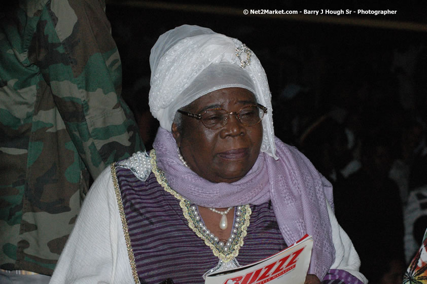 Cedella Booker - Bob Marley's Mother - Smile Jamaica, Nine Miles, St Anns, Jamaica - Saturday, February 10, 2007 - The Smile Jamaica Concert, a symbolic homecoming in Bob Marley's birthplace of Nine Miles - Negril Travel Guide, Negril Jamaica WI - http://www.negriltravelguide.com - info@negriltravelguide.com...!